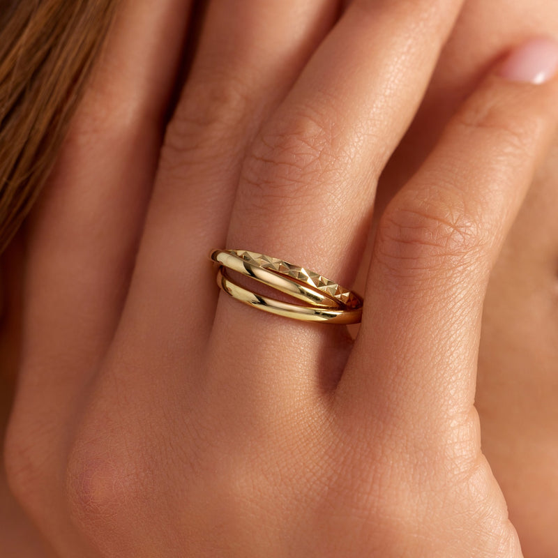 Parte di Me Ponte Vecchio Bague Ponte Vecchio Lucilla en argent sterling 925 plaqué or avec diamant taillé PDM33072-52-zoom-