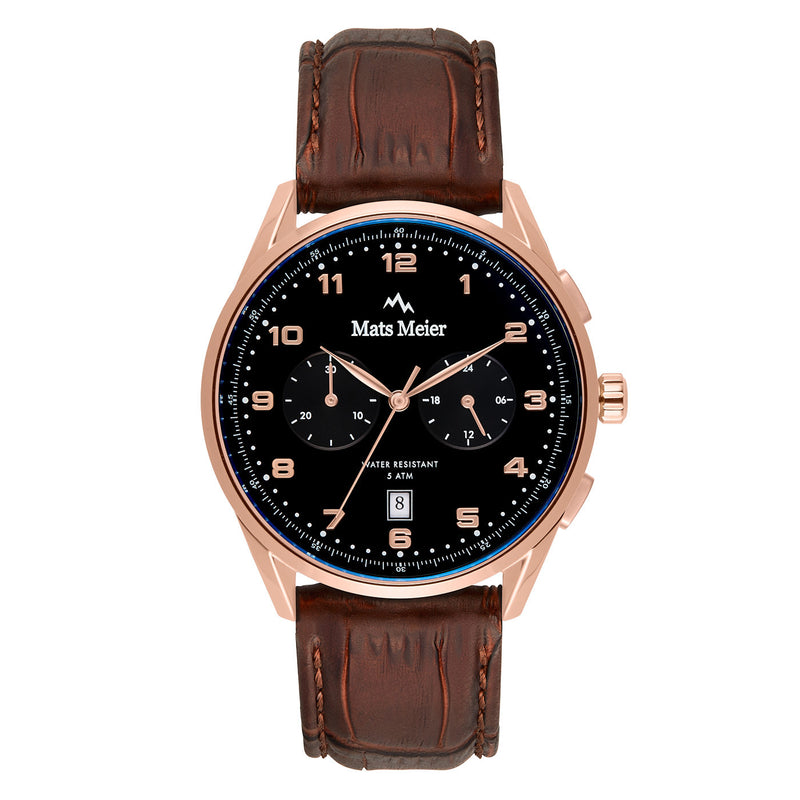 Mats Meier Mont Vélan Hommes Montre Marron MM10001-zoom-