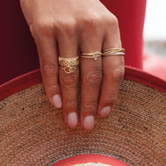 Jackie Gold Giro Doppio 14 Karat Gold Ring JKR24.408-52