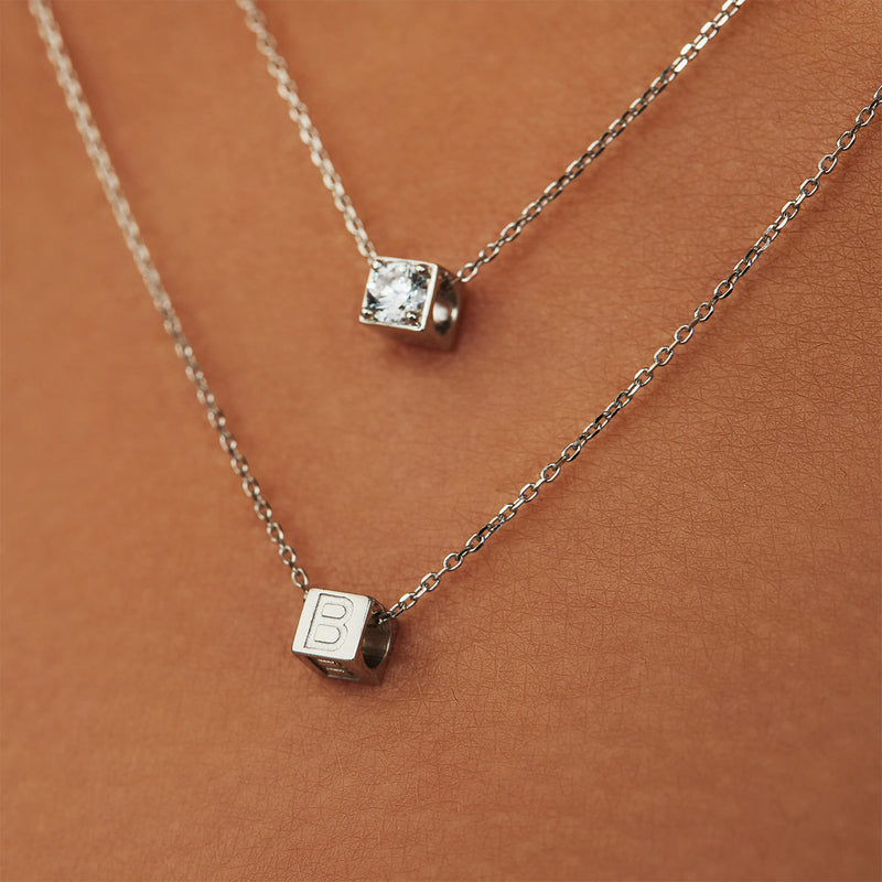 Isabel Bernard Saint Germain Falie breloque cube en Or blanc 14 carats IB350048-zoom-