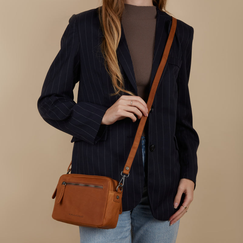 The Chesterfield Brand Tustin Femmes/Sac Besace Cognac C48.122231-zoom-