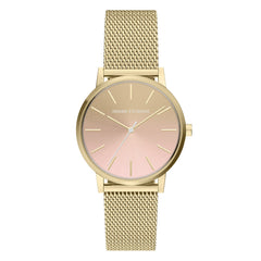 Armani Exchange Round Pink Dial Watch AX5619