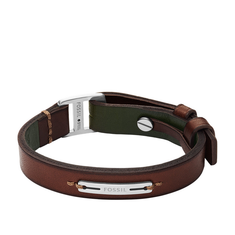Fossil Machine Leather Men's Bracelet JF04963040-zoom-
