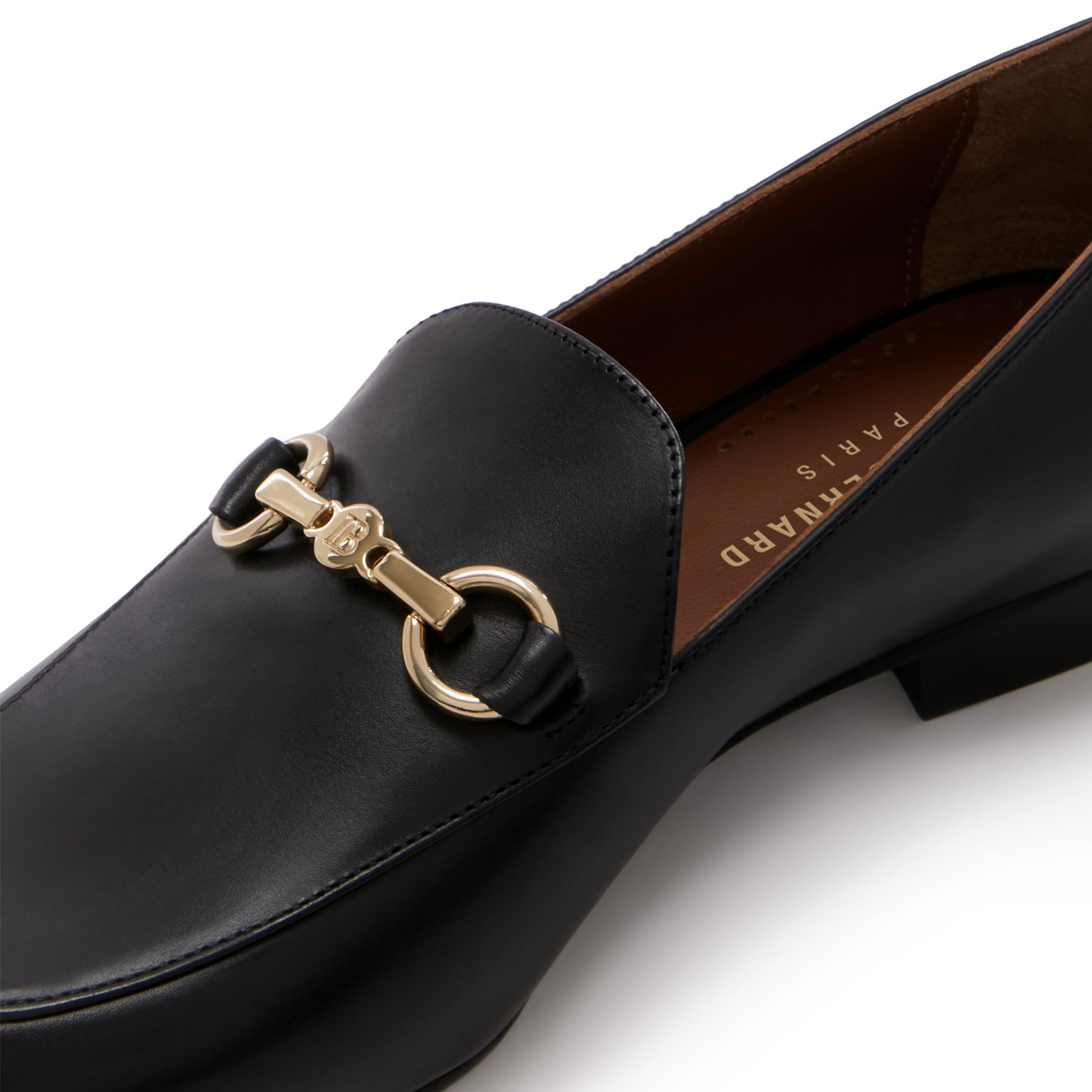 Isabel Bernard Vendôme Fleur Zwarte Leren Loafers Van Kalfsleer IB51000-01-36