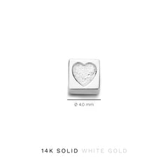 Isabel Bernard Saint Germain Felie 14 Carat Whitegold cube Charm IB350048