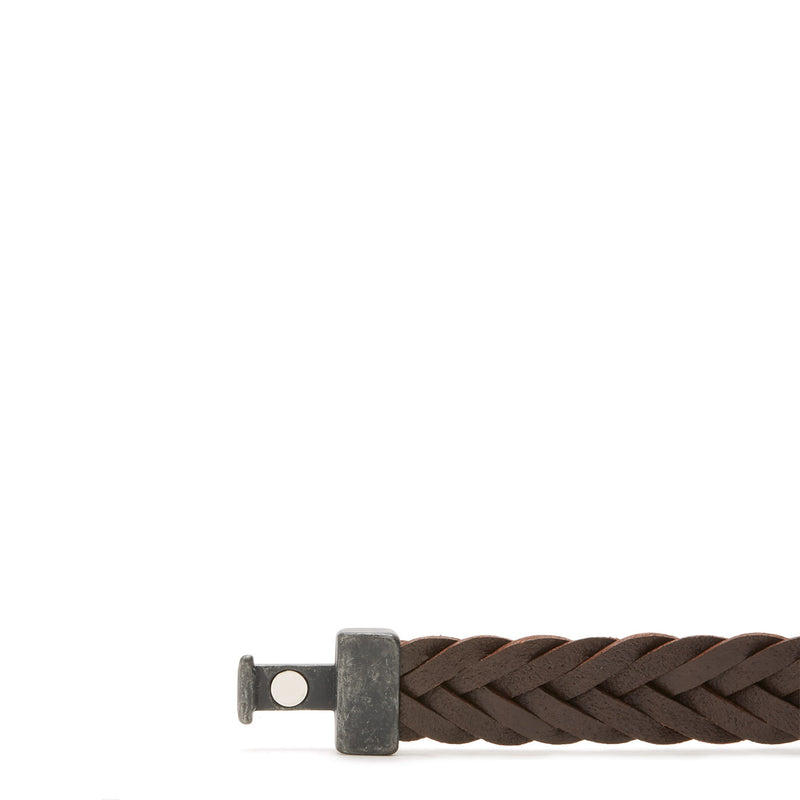 Josh Bracelet vintage noir-marron (longueur : 21,00 cm) 24832-VB-BROWN-M-zoom-