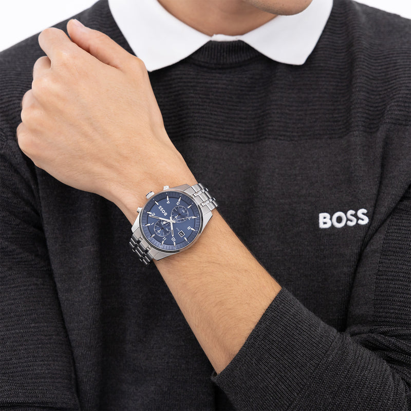 Hugo Boss Skytraveller Montre Homme En Argent HB1514216-zoom-
