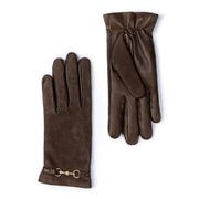 Isabel Bernard Honoré Marcelia gants marron foncé en daim de chèvre IB67001-131-6.5