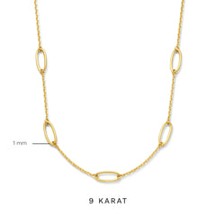 Beloro Jewels Regalo d'Amore 9 karat gold necklace and bracelet gift set BO90030