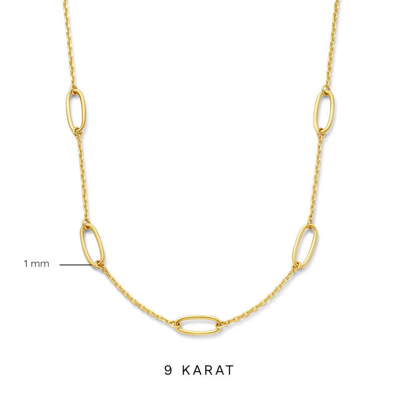 Beloro Jewels Regalo d'Amore ensemble cadeau collier et bracelet en or 9 carats BO90030-zoom-