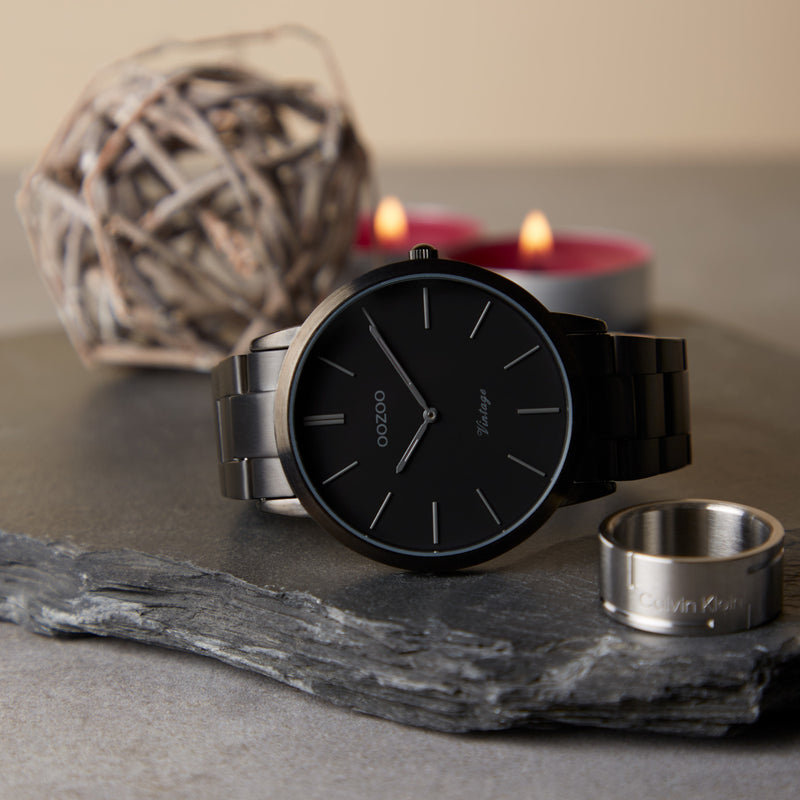 OOZOO Vintage Femmes/Hommes/Unisexe Montre Noir C20025-zoom-