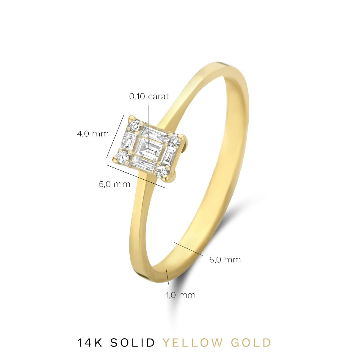 Isabel Bernard De la Paix Maxime 14 Carat Gold Ring | diamond 0.10 ct | IBD330022-60