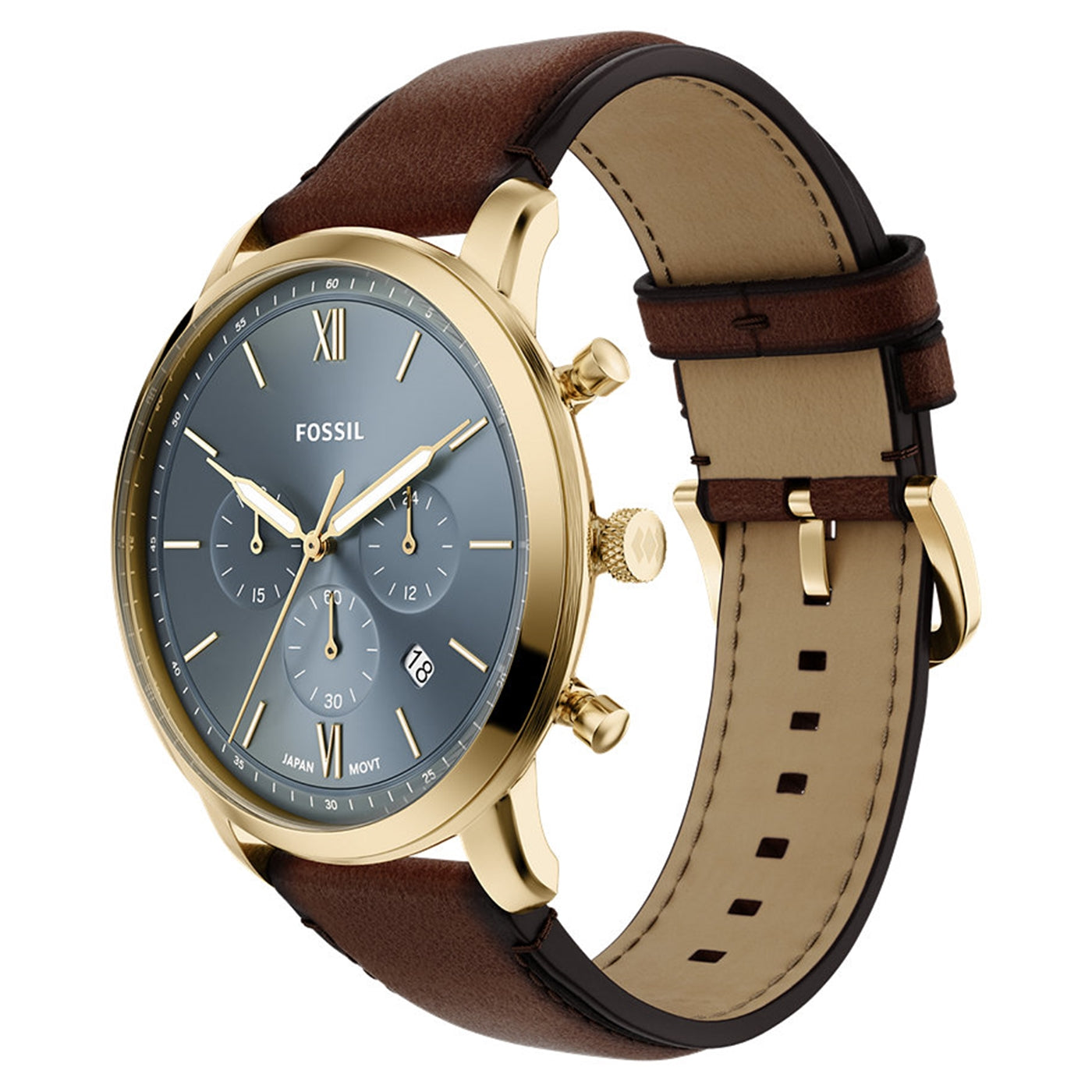 Fossil Neutra Round Blue Dial Watch FS6162