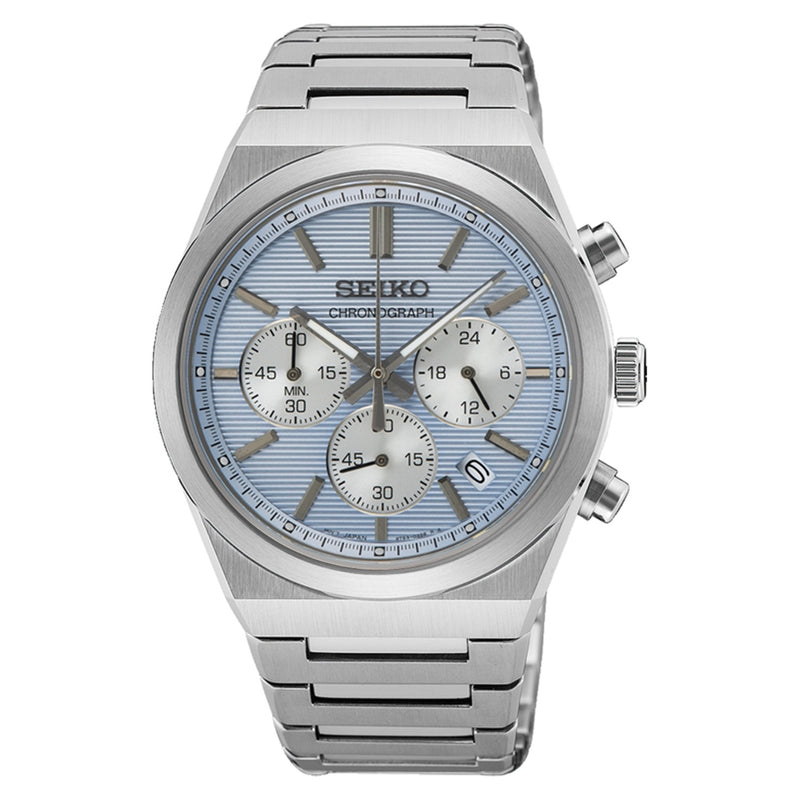 Seiko Blue Chronograph Men's Watch SSB459P1-zoom-