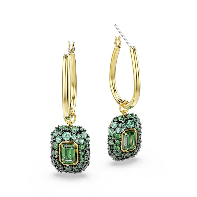 Swarovski Boucles d'oreilles Sublima Glam dorées avec cristal vert 5752890-zoom-