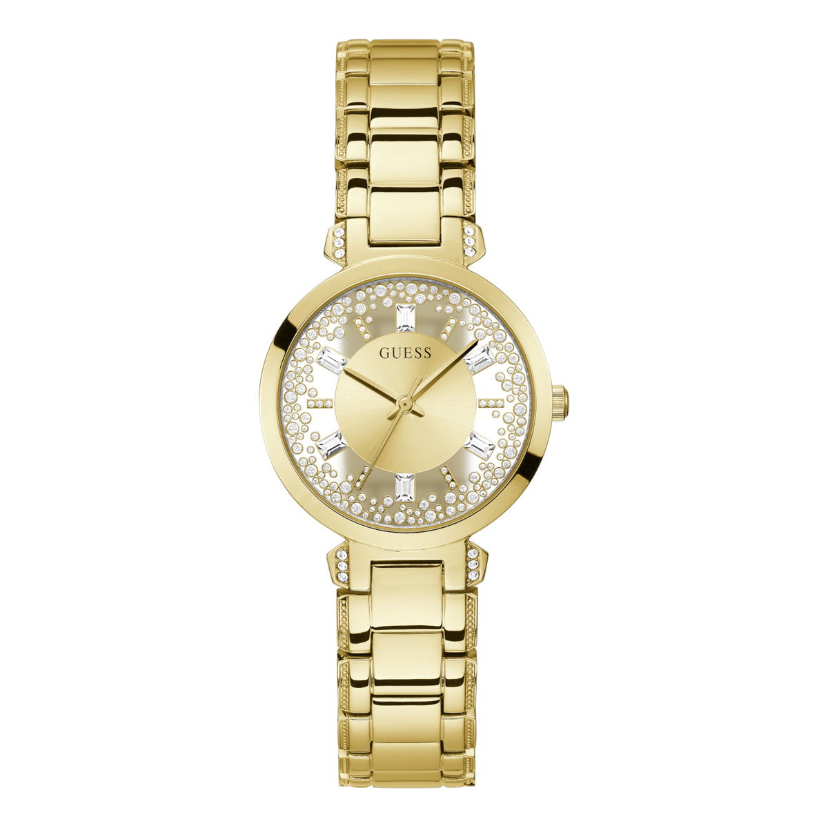 GUESS Crystal Clear Gold Watch GW0470L2