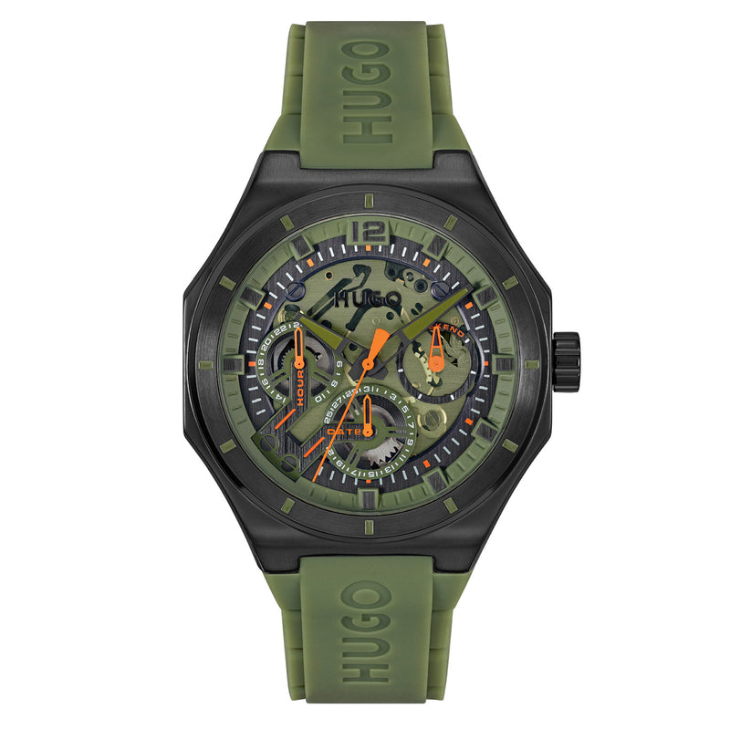 Hugo Boss HUGO #GRAIL SKELETON Groen Heren Horloge 2002-HU1530376-zoom-