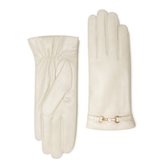 Isabel Bernard Honoré Marcelia cream goatskin leather gloves IB67001-372-7