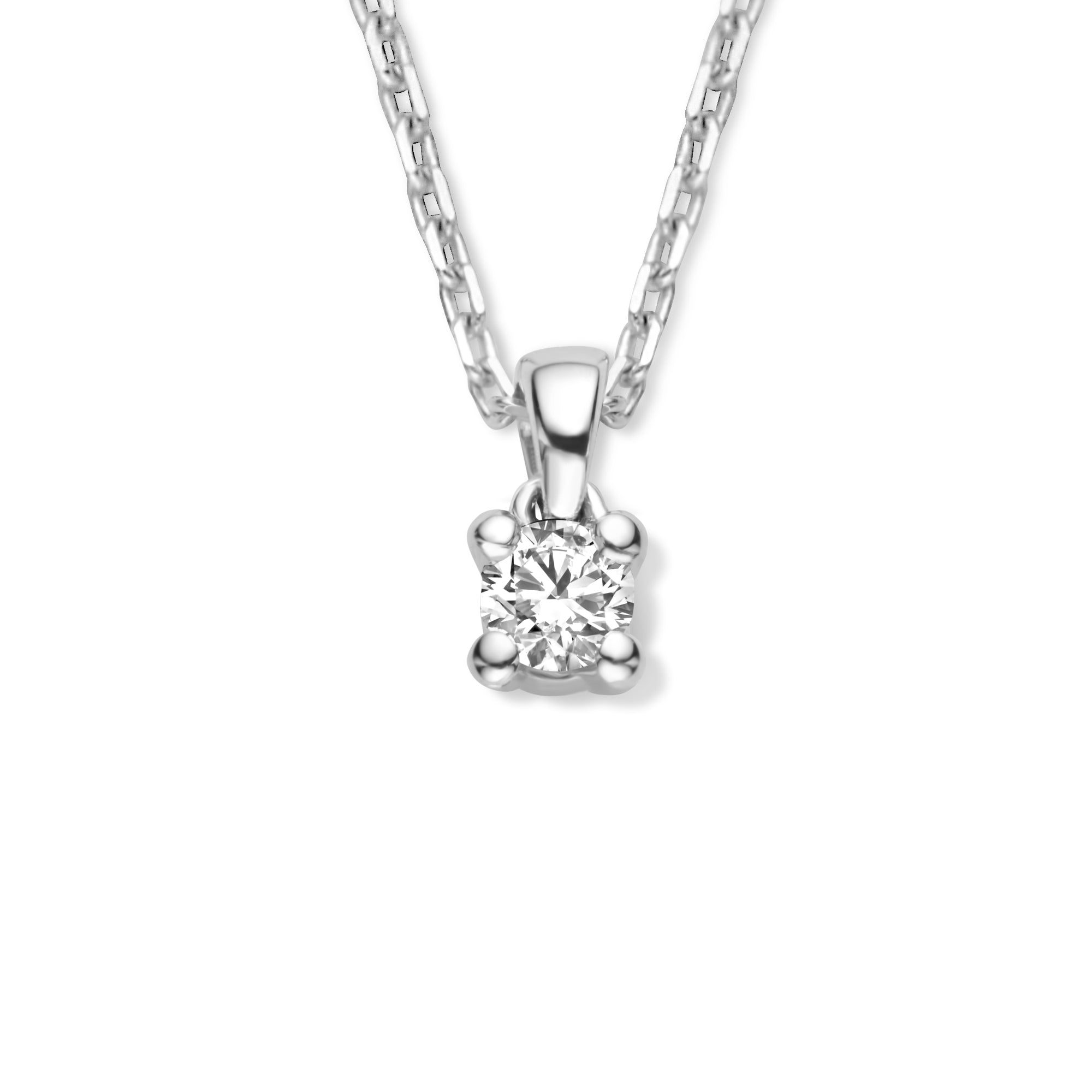 Isabel Bernard De la Paix Céline 14 Carat Whitegold Necklace | diamond 0.05 ct | IBD350004