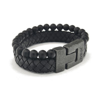 Josh Black Bracelet 24966-BRA-VB/BLACK/L