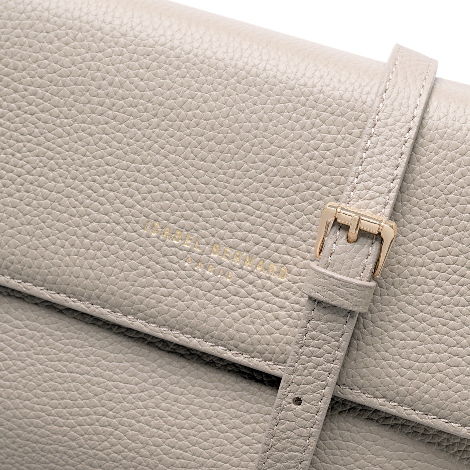 Isabel Bernard Femme Forte Heline Taupe Leather Handbag made of Calfskin IB21039