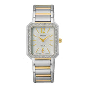 Seiko Solar Femmes Montre Argent et Multicolore et Or SUP466P1