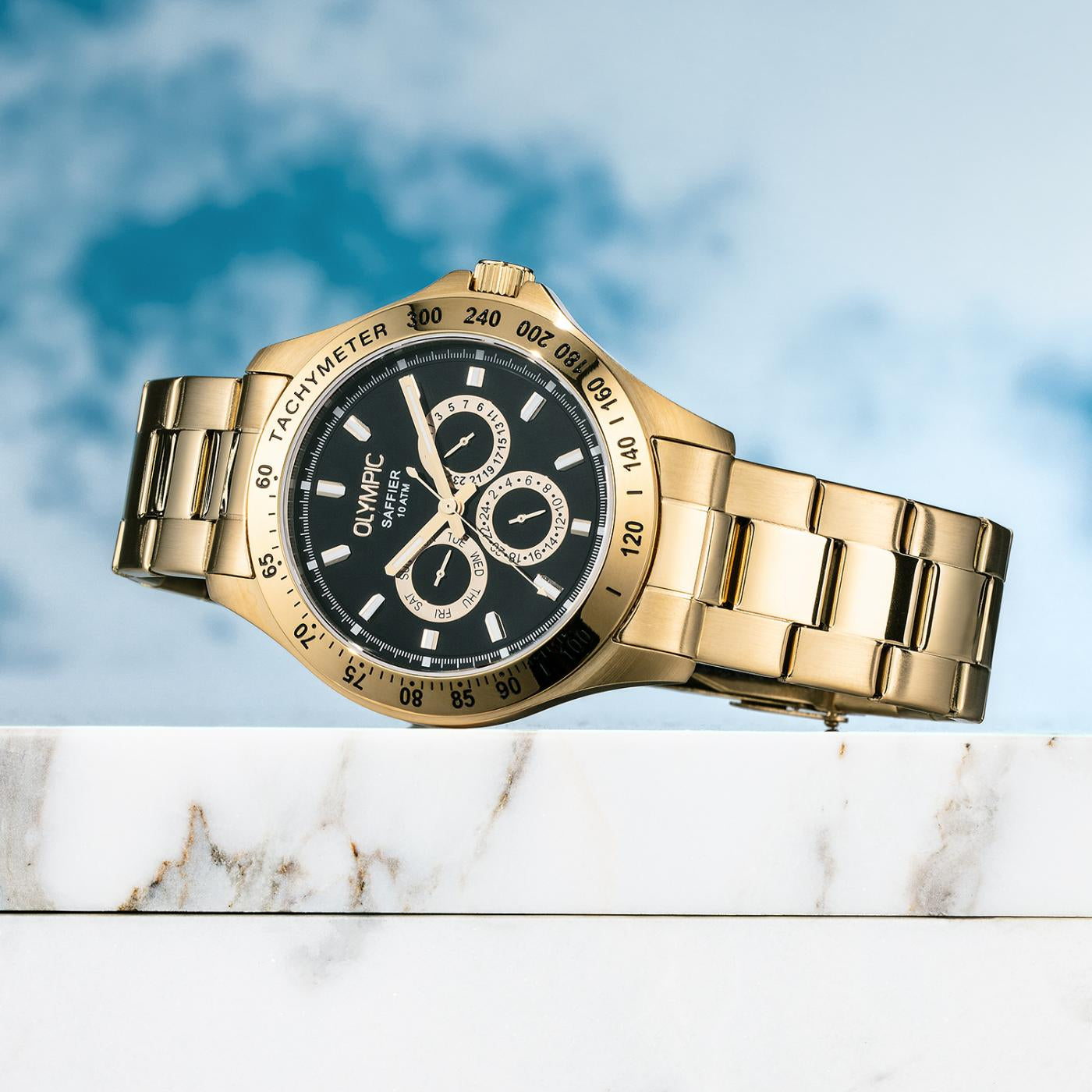 Olympic Jeffrey Gold Watch OL89HDD001