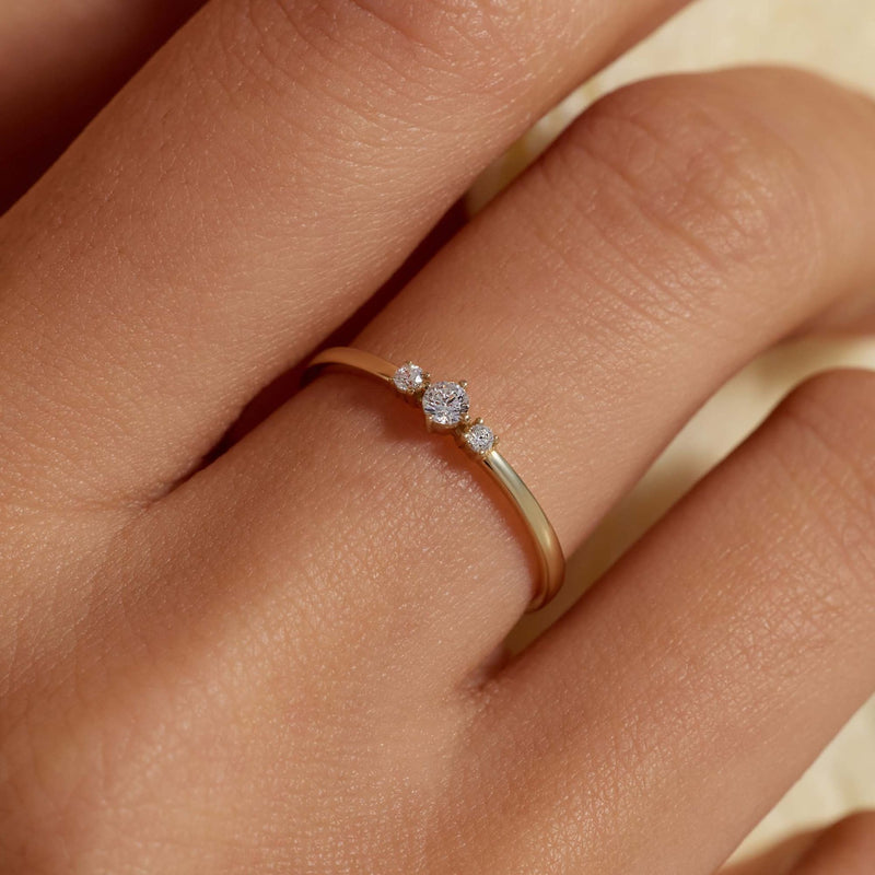 Beloro Jewels Monte Napoleone Delphine bague en or 9 carats avec pierres en zirconium BO330055-56-zoom-