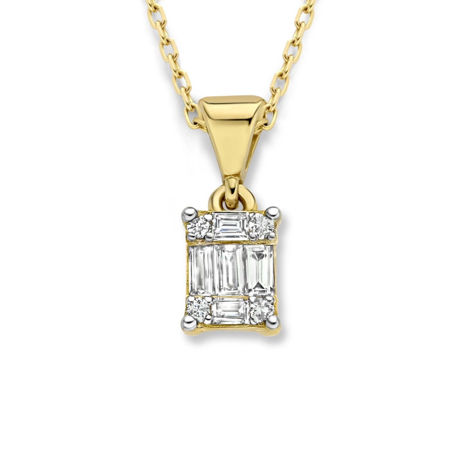 Isabel Bernard De la Paix Maxime 14 Carat Golden Necklace | diamond 0.11 ct | IBD350017