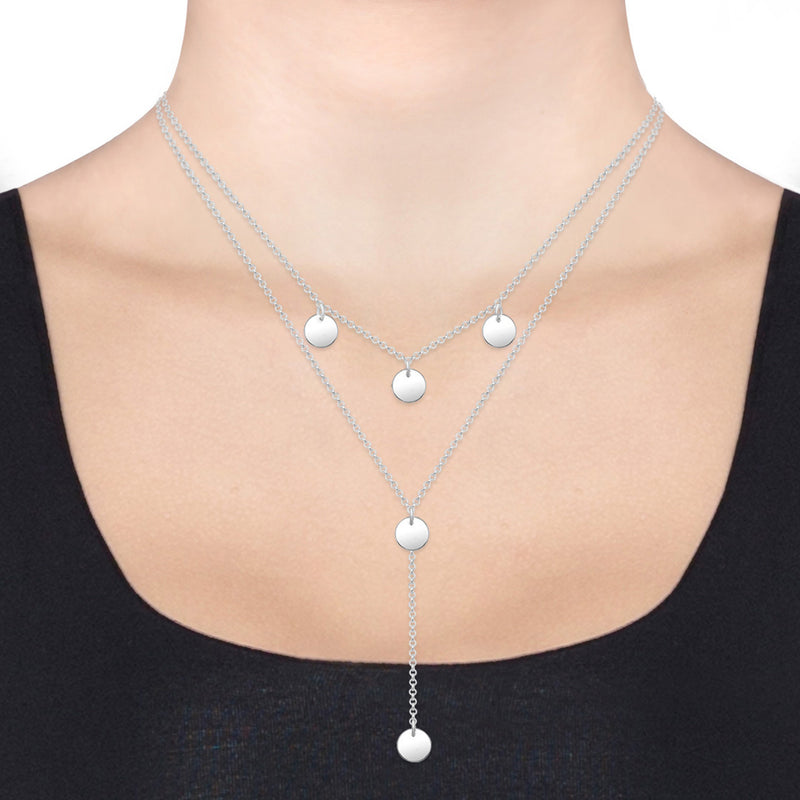 Elli 925 Sterling Silver Layered Y Chain Necklace 2004-BF-0007677-001-zoom-