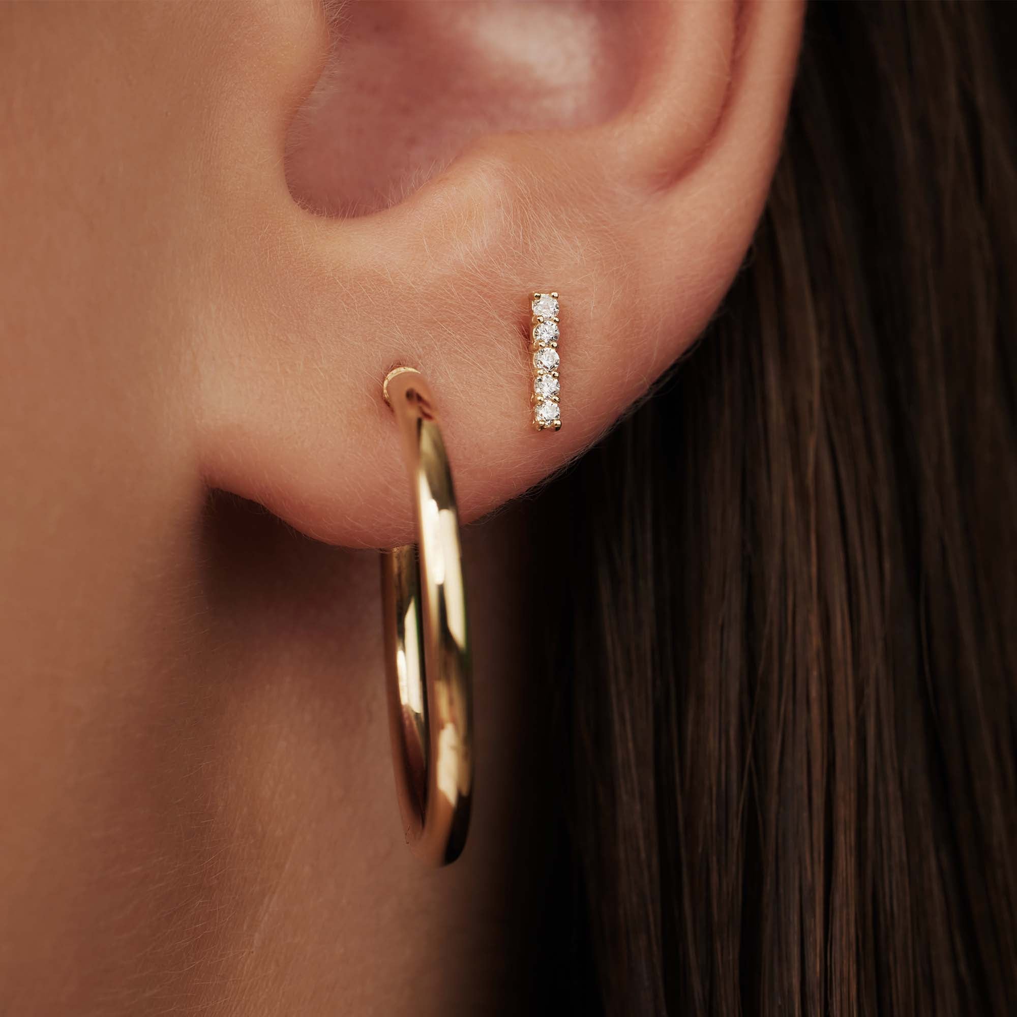 Isabel Bernard 14 Carat Golden Rivoli Esmée Earstuds IB360194