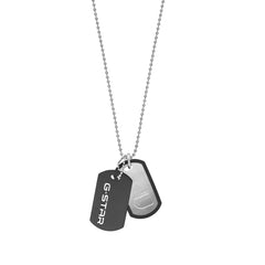G-STAR D-Tag Silver-Tone Box Chain Necklace GSJ.102.02