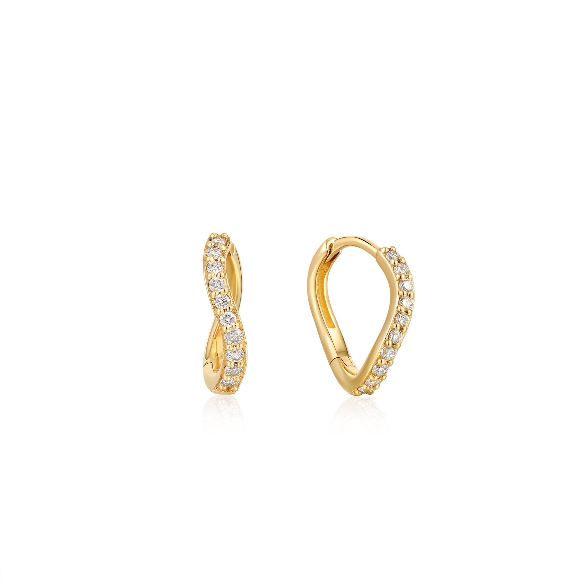 Ania Haie Magma Wave 14 Karat Gold Earrings 2002-AH-EAU004-02YG