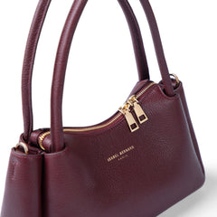 Isabel Bernard Honoré Eve Burgundy Calfskin Leather handbag IB21133-052