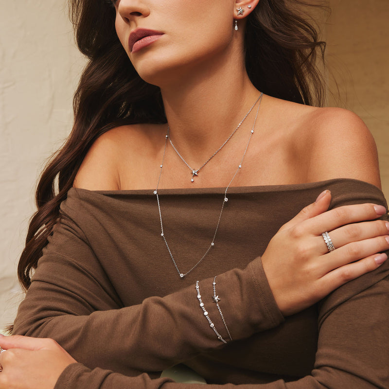 Ania Haie Melodic Poet Silver Sparkling Star Bracelet S AH-B066-04H-zoom-