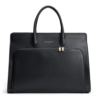 Isabel Bernard Honoré Nadine Black Leather Handbag made of Calfskin IB25032