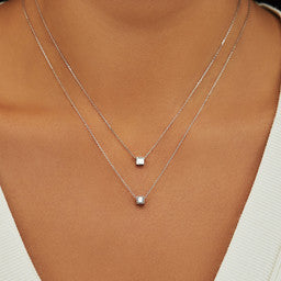 Isabel Bernard Saint Germain Falie breloque cube en Or blanc 14 carats IB350048-zoom-