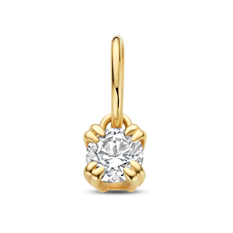 Isabel Bernard Le Marais Zircon Carré Pendentif Or 14 Carats IB350061-zoom-
