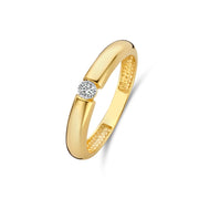 Beloro Jewels Bague Stella en or 9 carats avec zircone BO330034-48