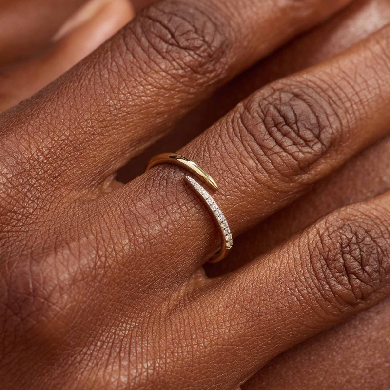 Isabel Bernard De la Paix Flavie bague en or 14 carats avec diamant 0.08 ct IBD330034-54-zoom-