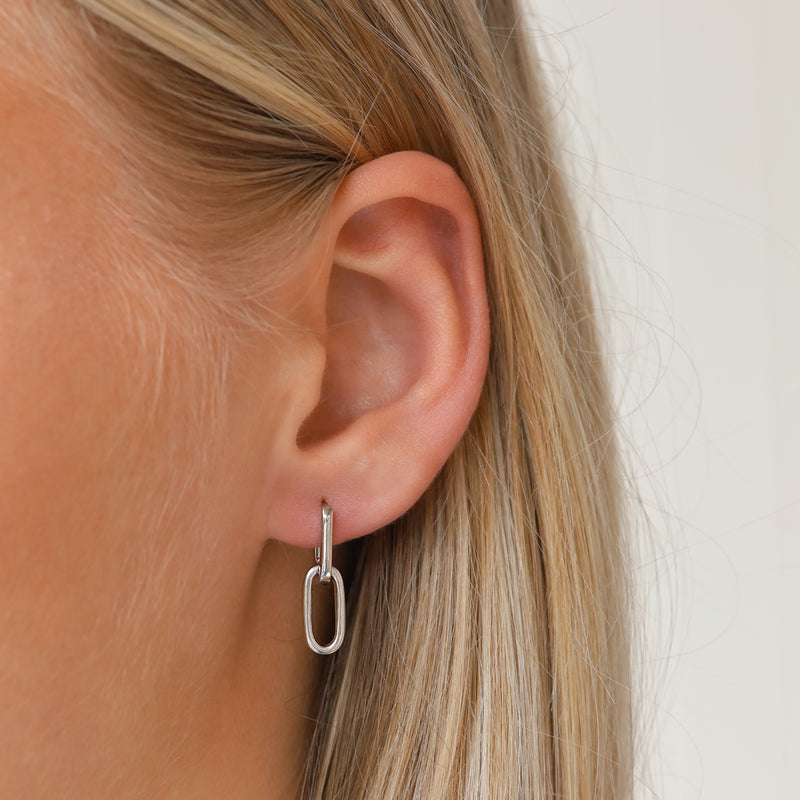 Karma Hoops Femmes Créoles Argent H205S-zoom-