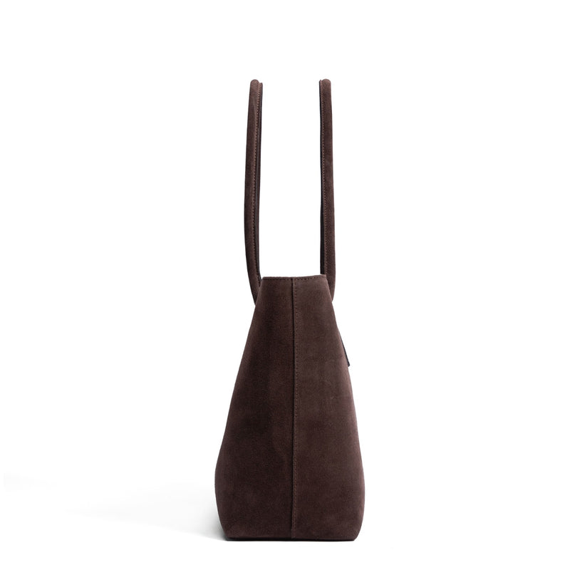 Isabel Bernard Honoré Elin Marron Foncé Sac À Épaule En Daim IB25111-131-zoom-