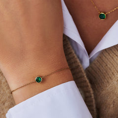 Violet Hamden Venus 925 Sterling Silver Gold-coloured BraceletwithBirthstone VH320010-MAR