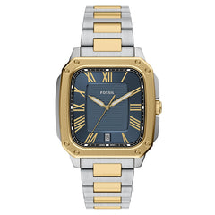 Fossil Crosby Rectangular Blue Dial Watch FS6161
