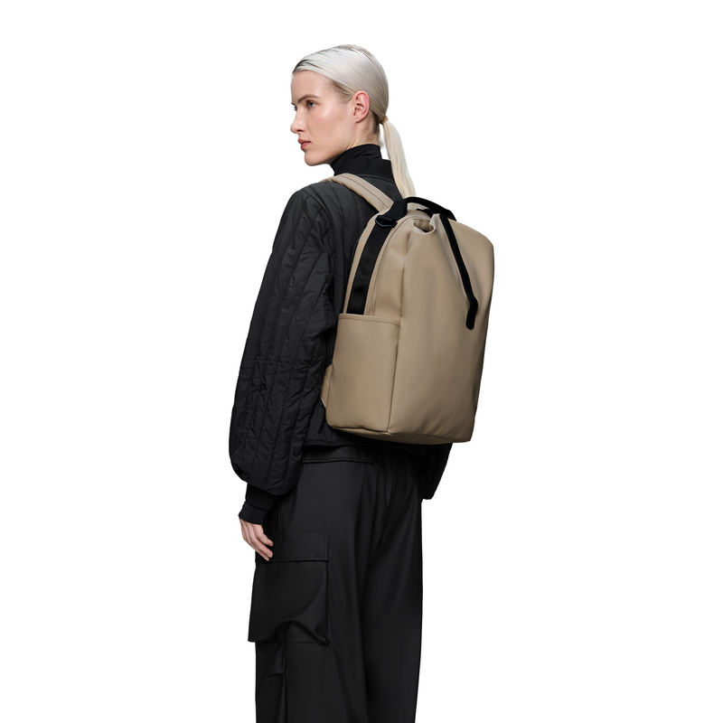 Rains Beige Clip Front Backpack R14890-133-zoom-