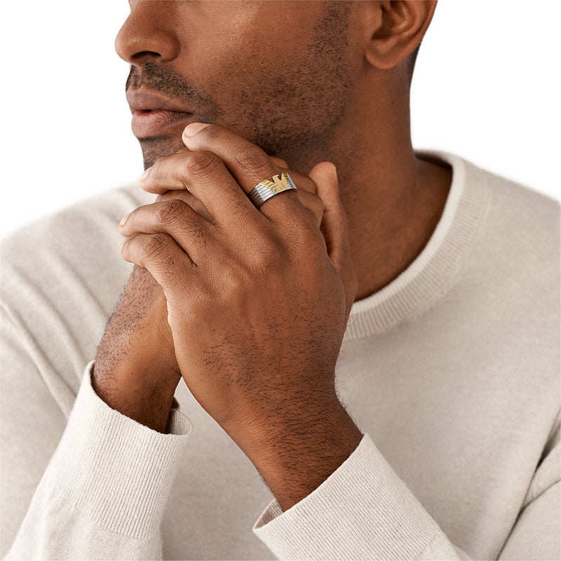 Emporio Armani Eagle Logo Hommes Bague Argent EGS3076040-9-zoom-