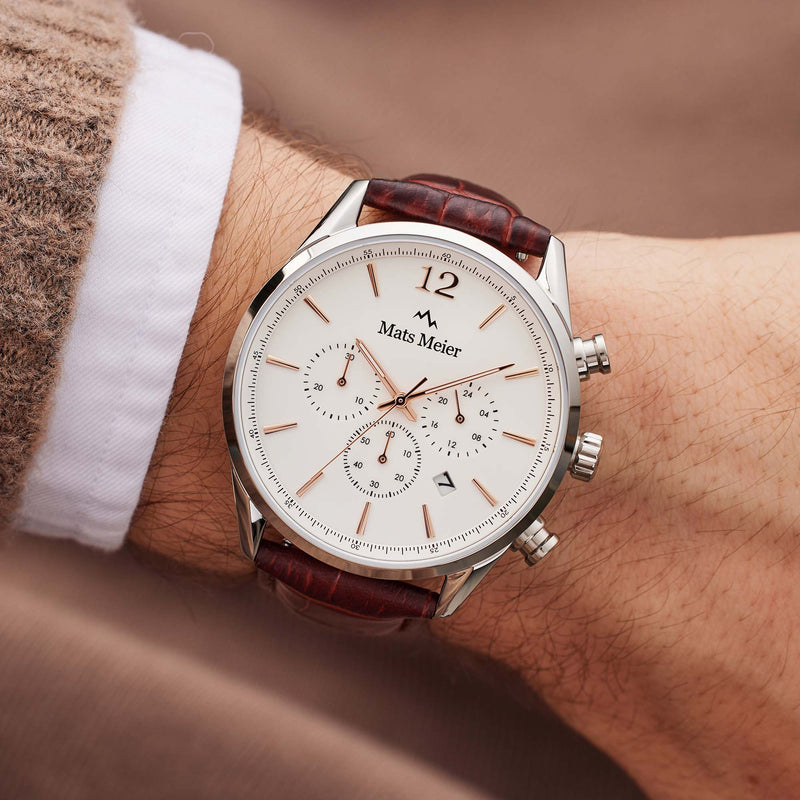 Mats Meier Grand Cornier Hommes Montre Marron MM00105-zoom-
