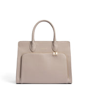 Isabel Bernard Honoré Nadine taupe sac à main en cuir de veau avec compartiment pour ordinateur portable 13 pouces IB25110-078-13