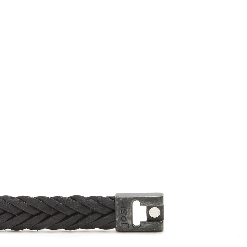 Josh Vintage Bracelet Noir 24832-BRA-VB/BLACK/L-zoom-
