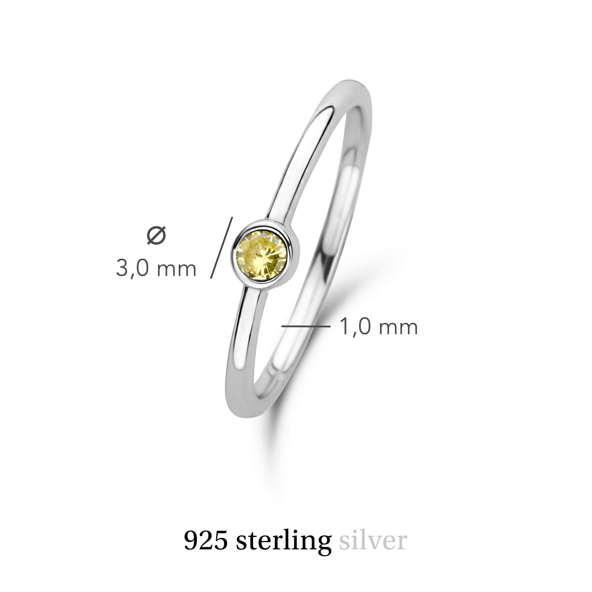 Violet Hamden Venus 925 Sterling Silver Ring with Birthstone VH330007NOV-60